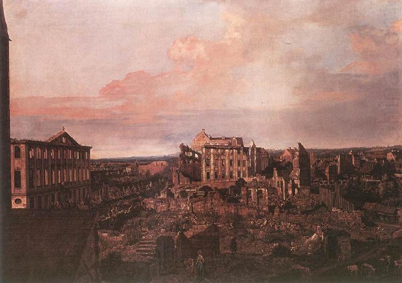 Dresden, the Ruins of the Pirnaische Vorstadt, BELLOTTO, Bernardo